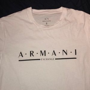 White Armani exchange t shirt
